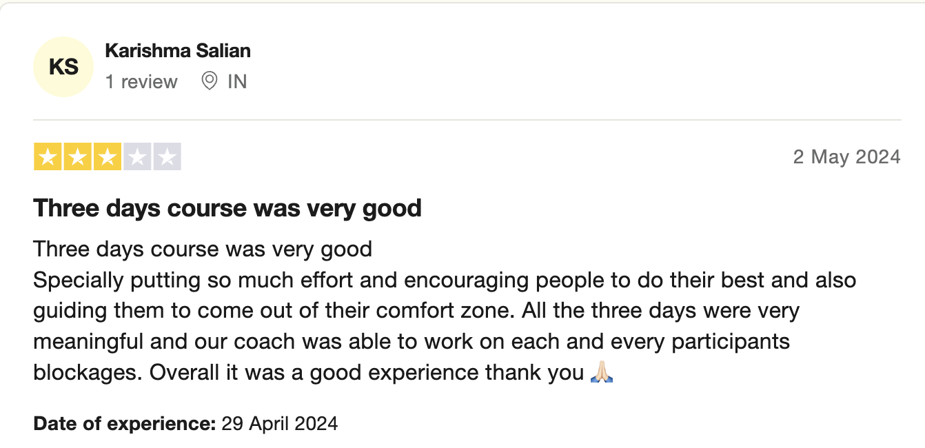 Trustpilot review